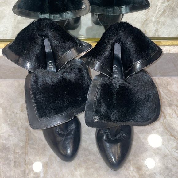 BLACK LEATHER FUR BOOTS! Multi Functional! Leather Fur options! Size:6.5 - Picture 10 of 16